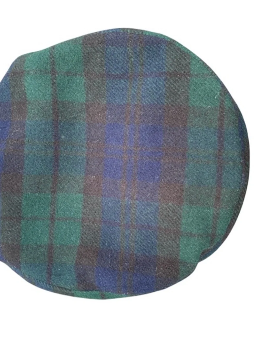 Pendleton Green Blue Plaid Hat Cap 100% Virgin Wool Driving Newsboy Golf Sz XL
